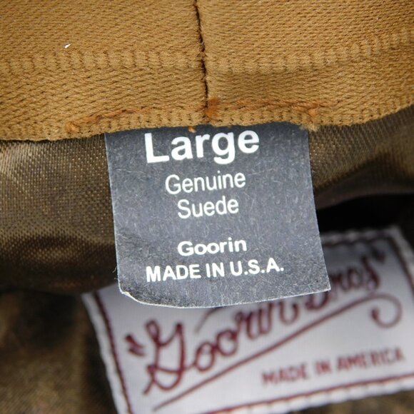 Goorin Bros Black Suede Flat Cap Newboy Cap Cabbie | Large | VGUC - Picture 10 of 11